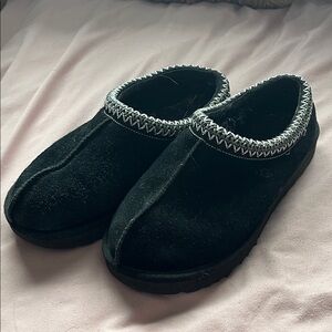 UGG Black Suede Slippers